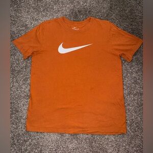 Nike Men's Burnt Orange Tee with White Logo